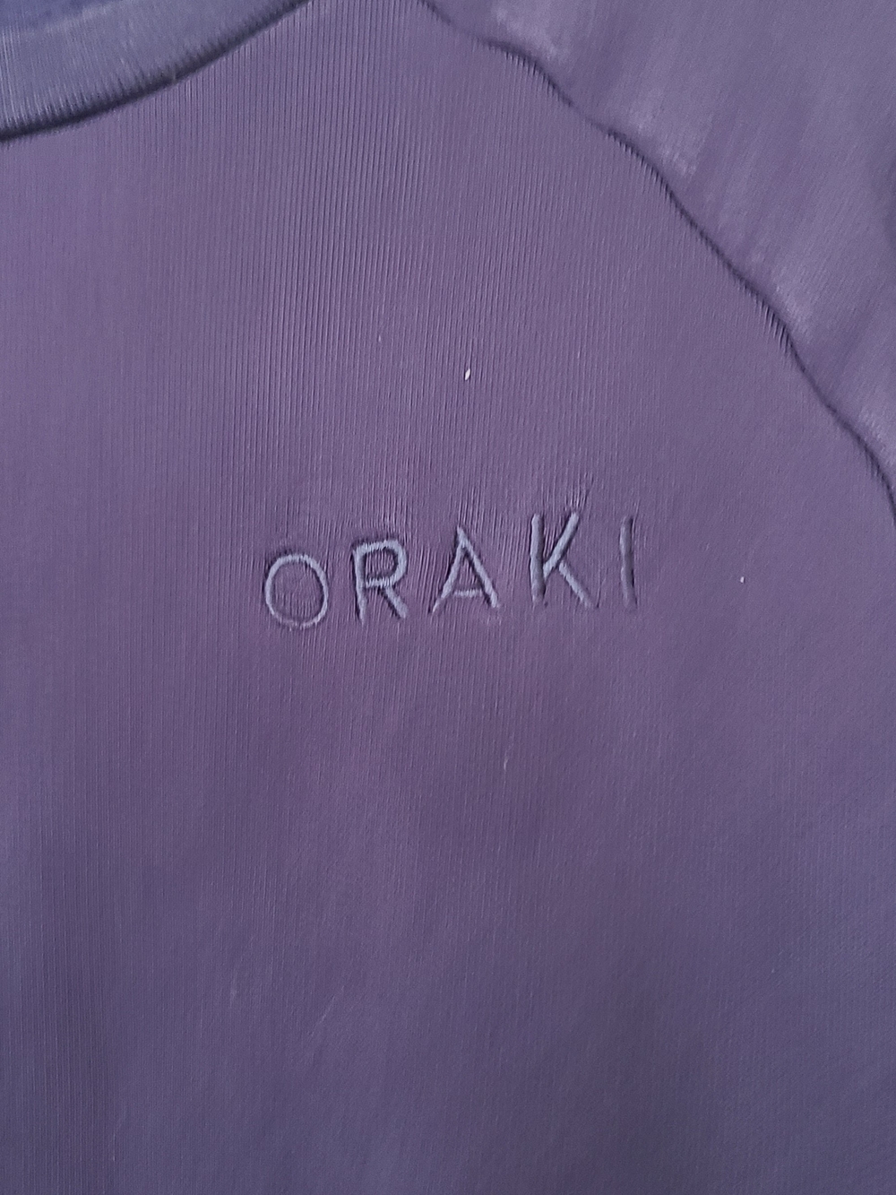 ORAKI Purple Embroidered Crewneck Top